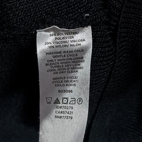 Ann Taylor Factory Blouse Top Women Size XSP Black Stretch Short Sleeve Casual - Picture 6 of 7